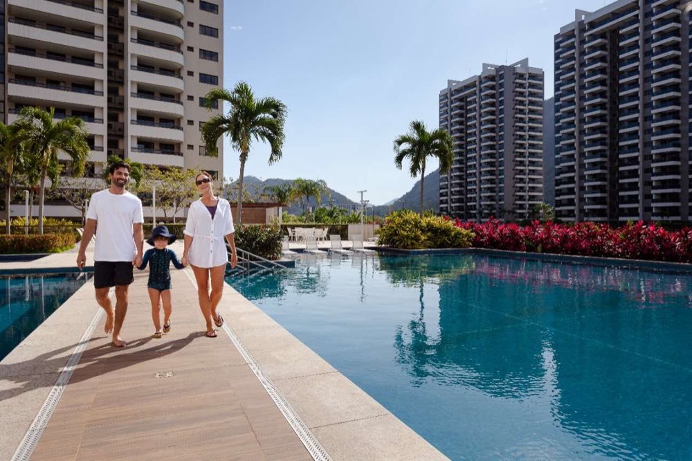 Piscinas do bairro Ilha Pura, onde fica o Elos, na Barra da Tijuca