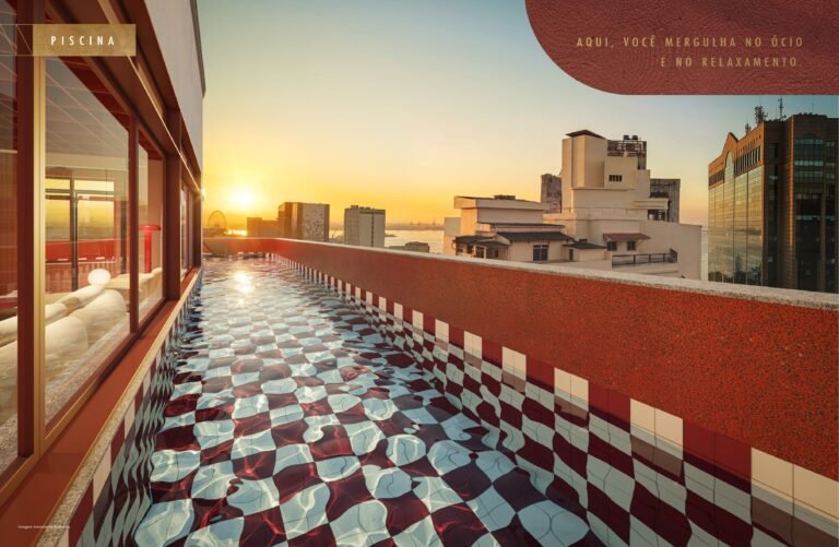Rooftop com piscina do ARB 26, retrofit na Avenida Rio Branco, Centro do Rio