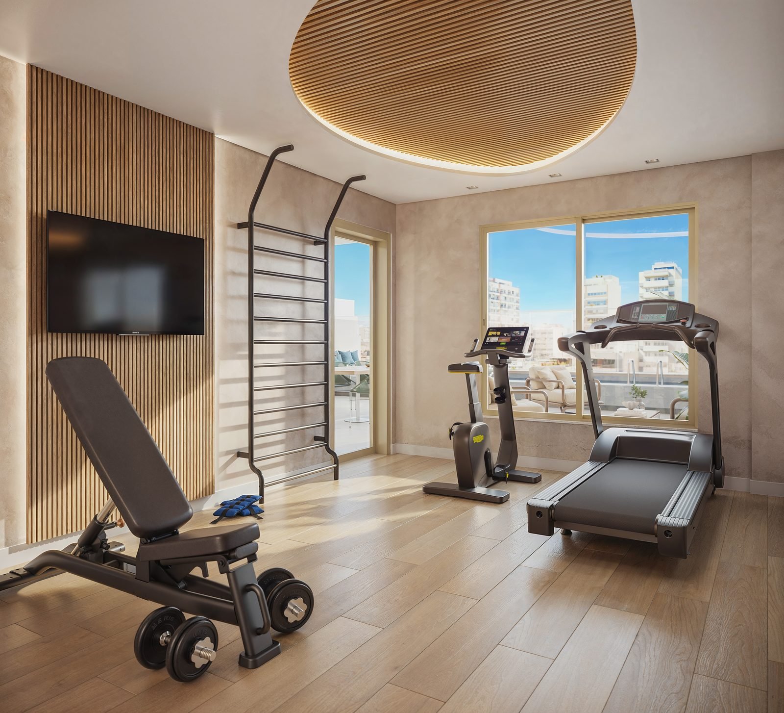 Espaço fitness climatizado do Be.in.Rio Nascimento Silva 387