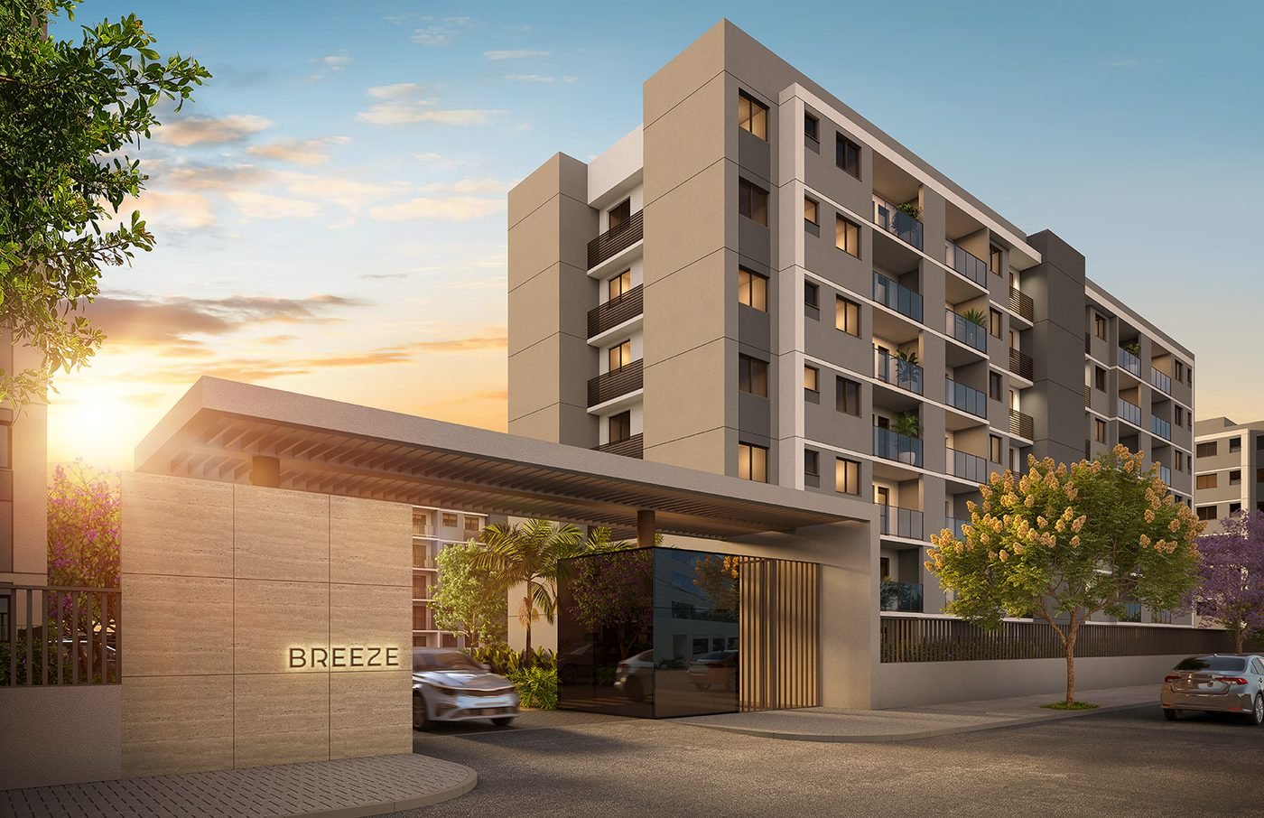 Portaria e guarita do Breeze Residence