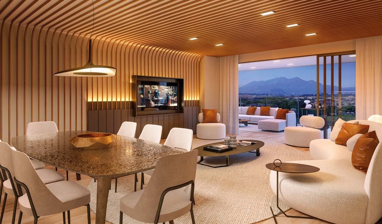 Living do apartamento decorado do Concept