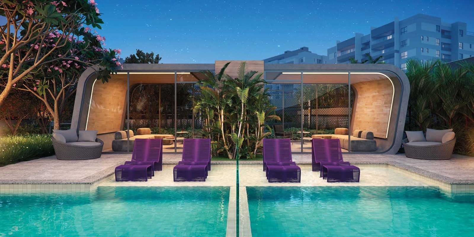 Piscina e pool house do Concept