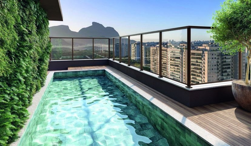 Terraço com vista da cobertura linear do Endless Península