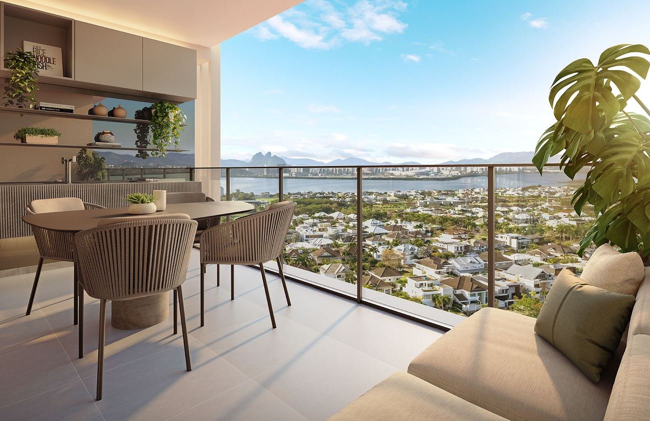 Varanda do apartamento de 3 suítes do Epic Golf Residence