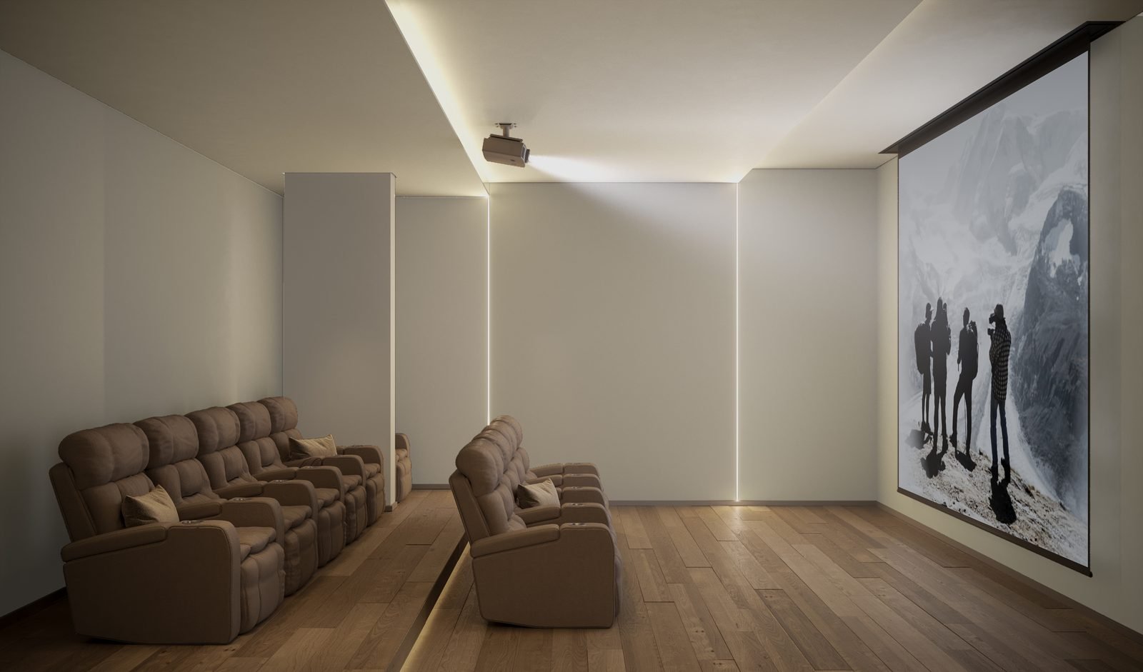 Sala de cinema do Green Park Barra com poltronas reclináveis
