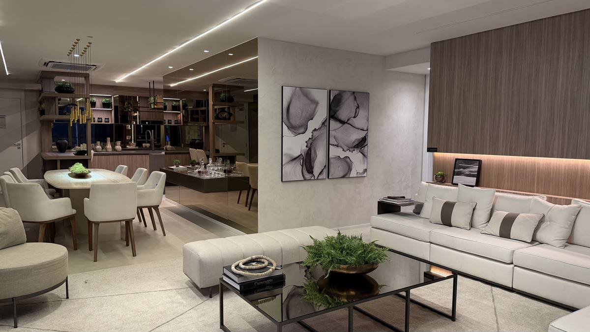 Sala de jantar do apartamento decorado do Grand Quartier Rio 2