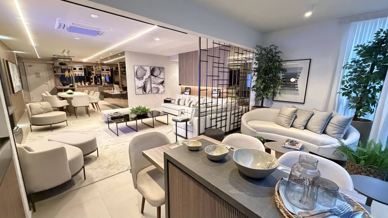 Living do apartamento decorado do Grand Quartier Rio 2