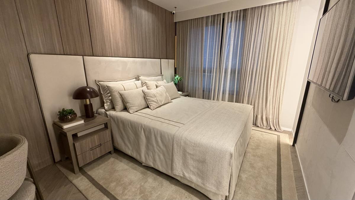Suíte do apartamento decorado do Grand Quartier Rio 2