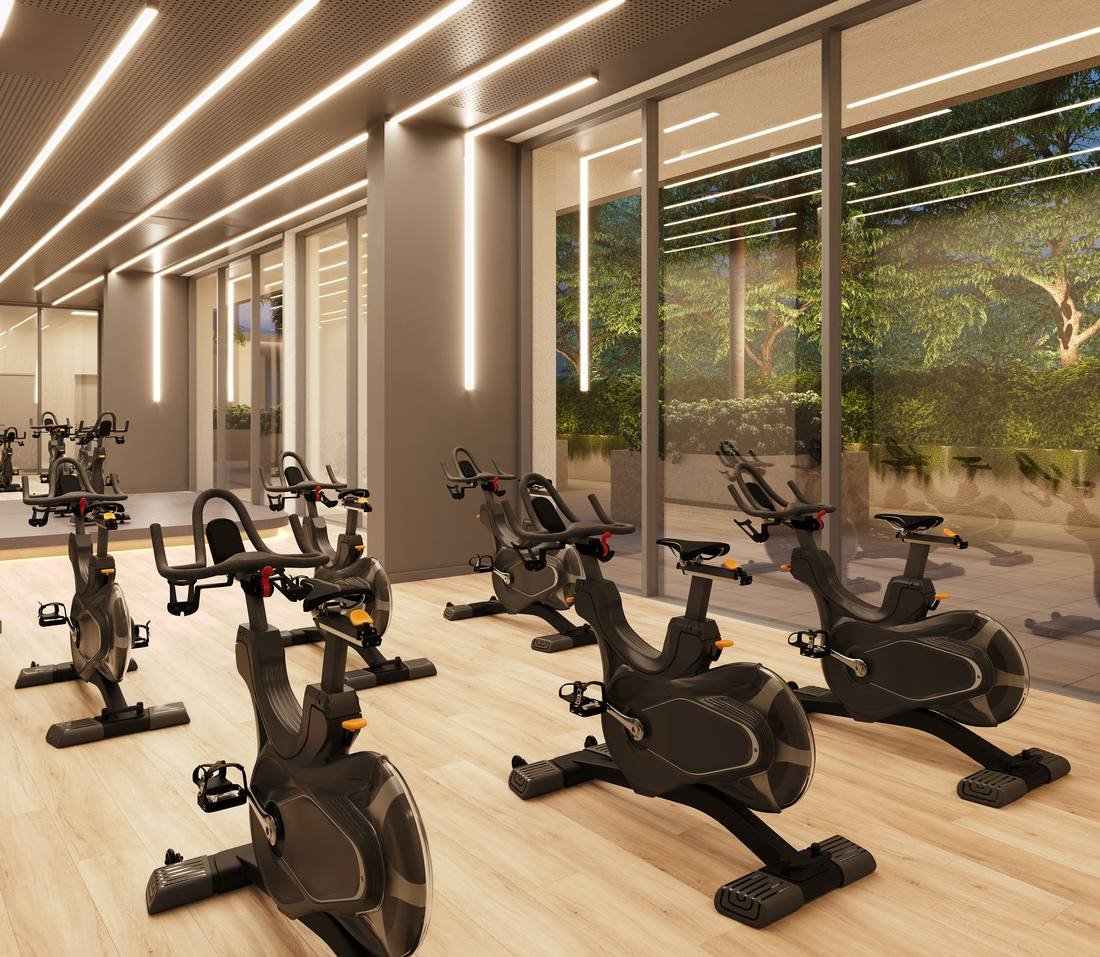 Sala de spinning do Grand Quartier Rio 2