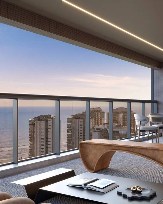 Coupé Tower - Coupé Lounge no 18º andar, com vista para a praia