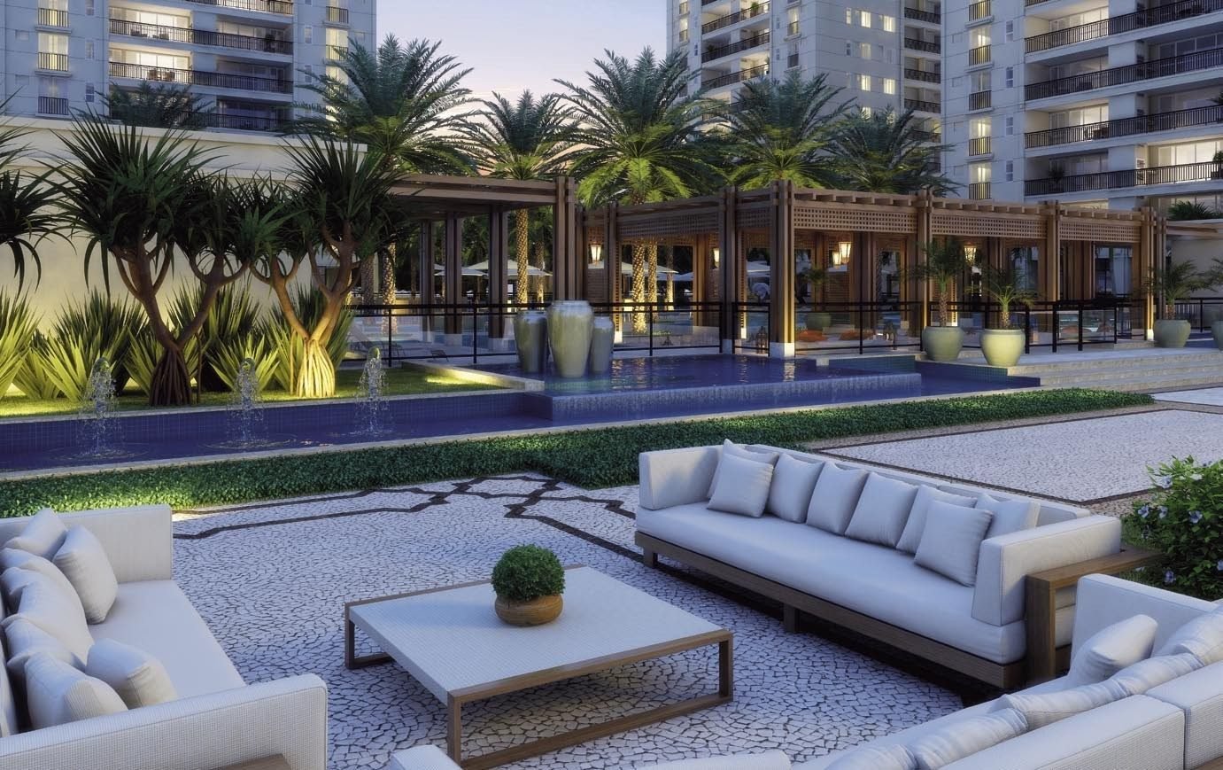 Lounge de jardim do Majestic Cidade Jardim