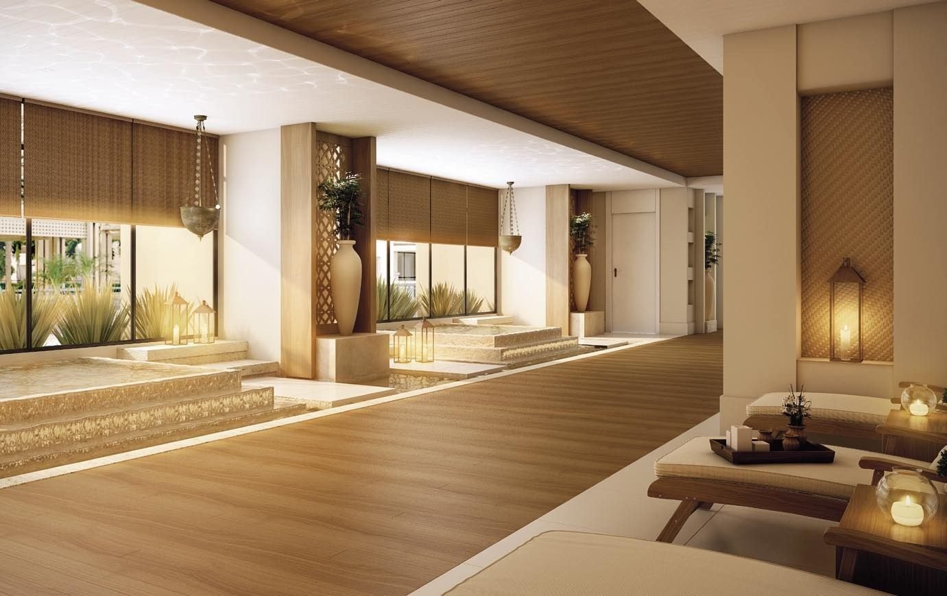 SPA com hidromassagem e sala de repouso do Majestic