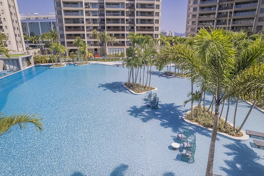 Deck molhado, prainha e piscina de 50 metros do Orygem