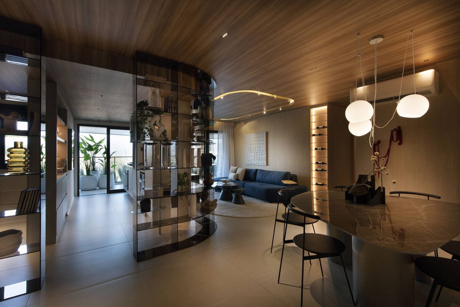 Living do decorado de 132 m² do Ox Park Design, foto real