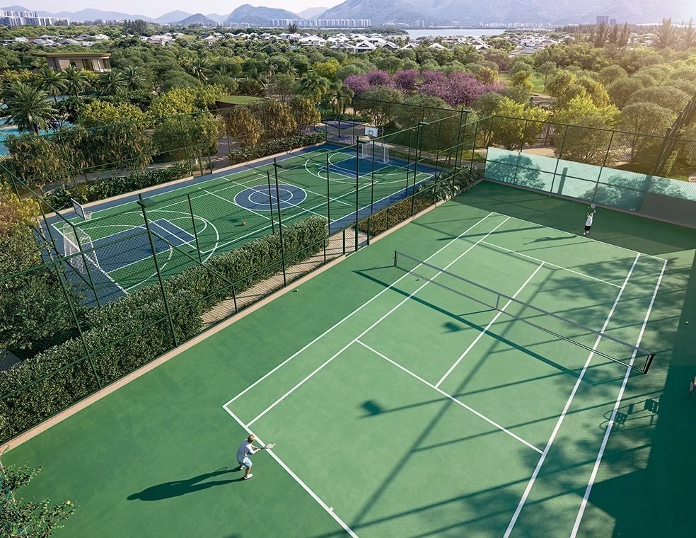 Quadra de tênis e quadra recreativa do Ox Park Design