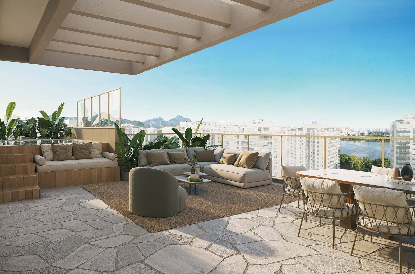 Terraço da cobertura do Singular by Tegra, com piscina opcional Tegra ID