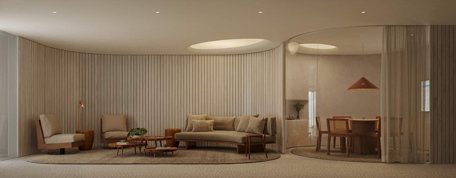 Lobby do VIE Vieira Souto 432, assinado por Bernardes Arquitetura